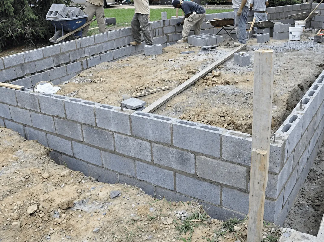 Professionals building a foundation with blocks in Henderson, NV