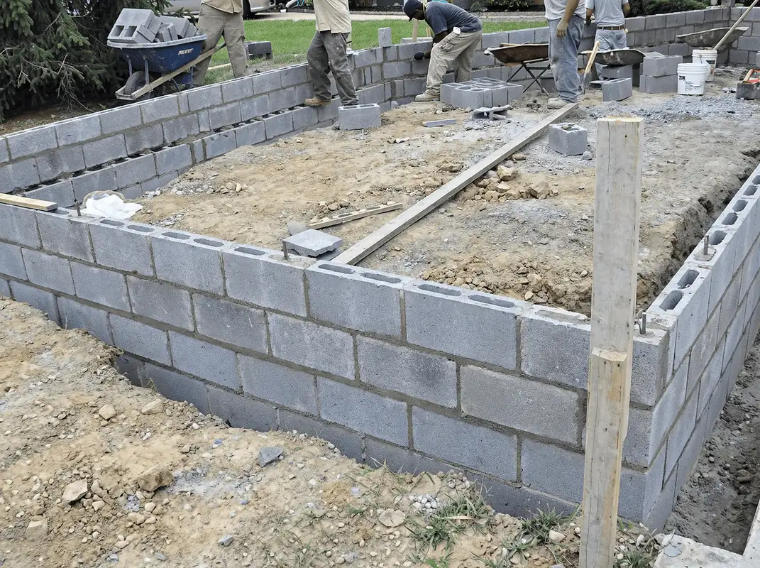Professionals building a foundation with blocks in Henderson, NV