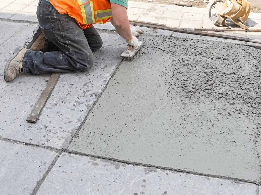 Professional repairing a concrete floor in Henderson, NV