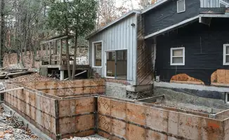 Prepared site with foundation forms for home remodeling and addition project in Henderson, NV