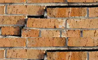 Brick wall with serious structural damage in Henderson, NV